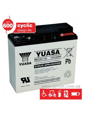 Акумулятор Yuasa REC10-12 ... REC80-12, NPC24-12 ... NPC100-12. Герметизований необслуговуваний свинцево-кислотний
