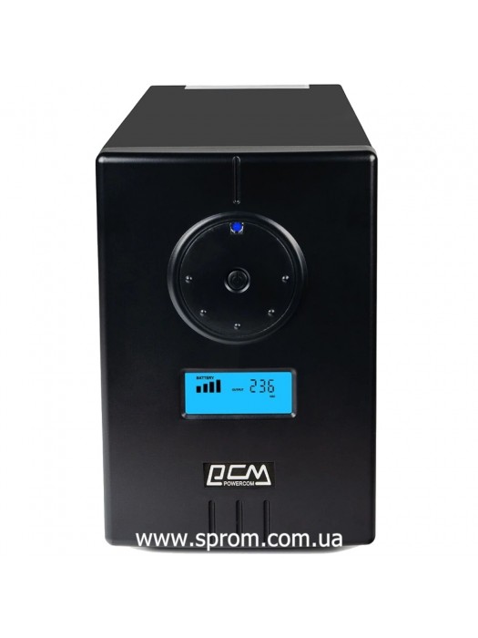 Джерело безперебійного живлення Powercom INF-800 LCD Schuko (480 Вт), чиста синусоїда Джерело безперебійного живлення Powercom INF-800 LCD Schuko (480 Вт), чиста синусоїда