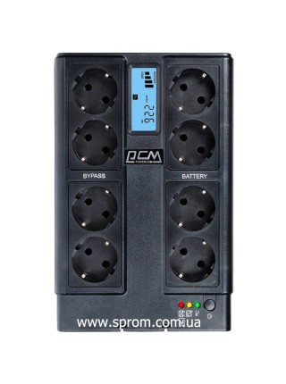 Джерело безперебійного живлення Powercom CUB-1000N LCD Schuko (550 Вт)