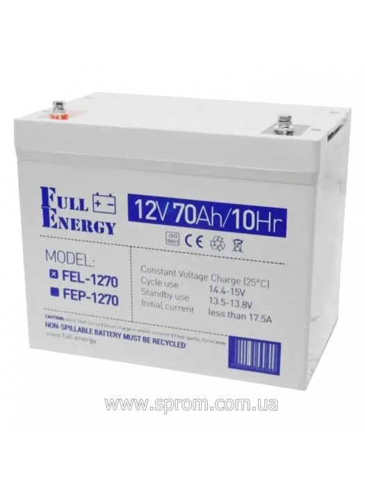 Акумулятор гелевий Full Energy FEL-1270 (12 В; 70 Аг)